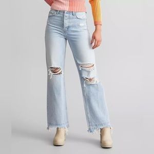 VERVET BY FLYING MONKEY Light Blue Distressed Jeans